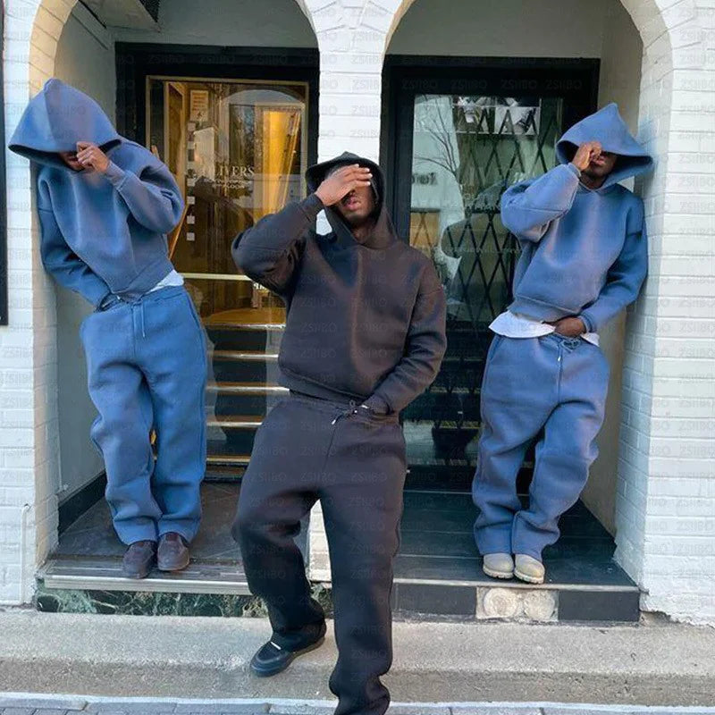 NYXOOO Solid Color Sweatsuit Set - Premium Minimalist Streetwear