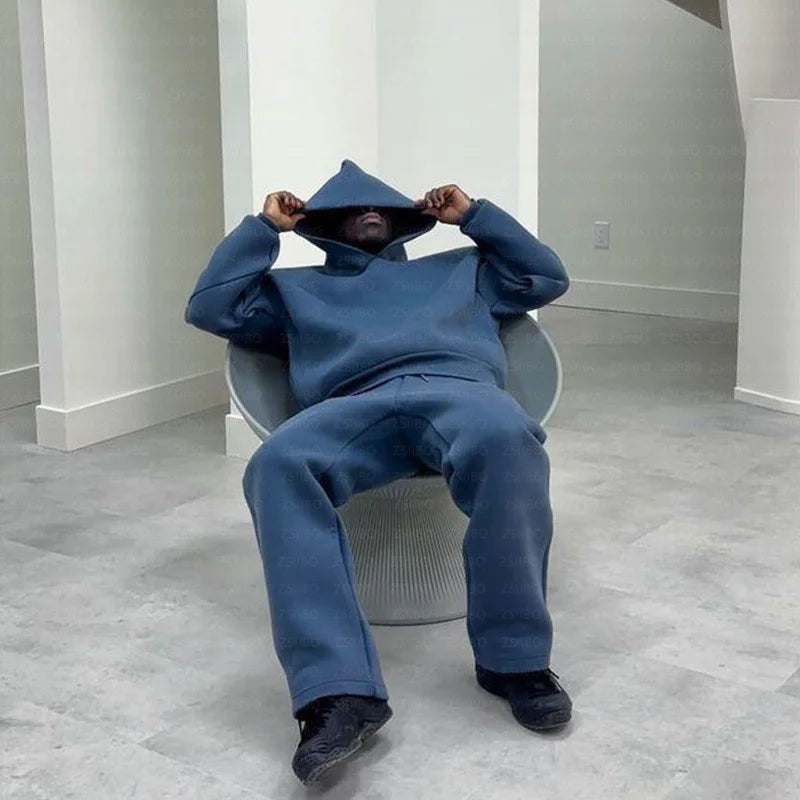 NYXOOO Solid Color Sweatsuit Set - Premium Minimalist Streetwear