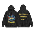 American Street Fashion Brand Distressed Leisure Couple Hoodies Vintage
