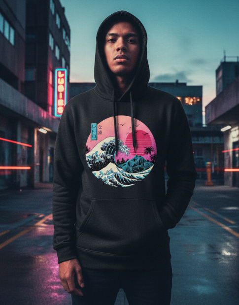 Japanese Anime Print Hoodies for Men and Women