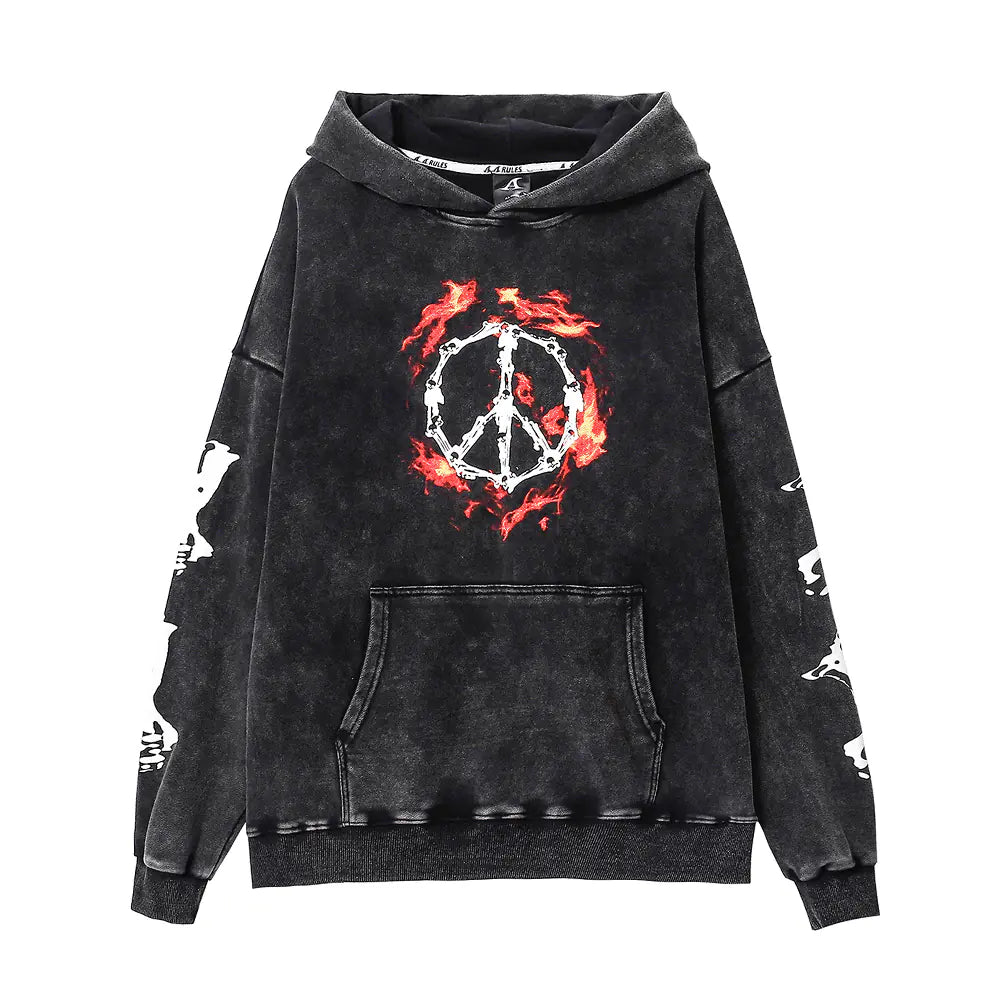 NYXOOO Washed Street Hoodie - Vintage Premium Streetwear