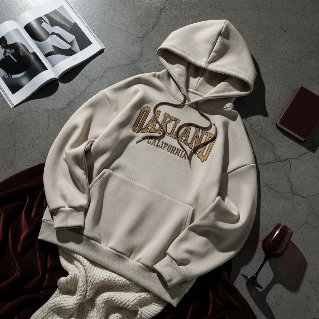 Oakland California Hoodie Flat-lay
