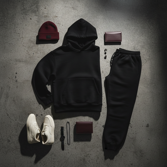 Solid Color Sweatsuit Set