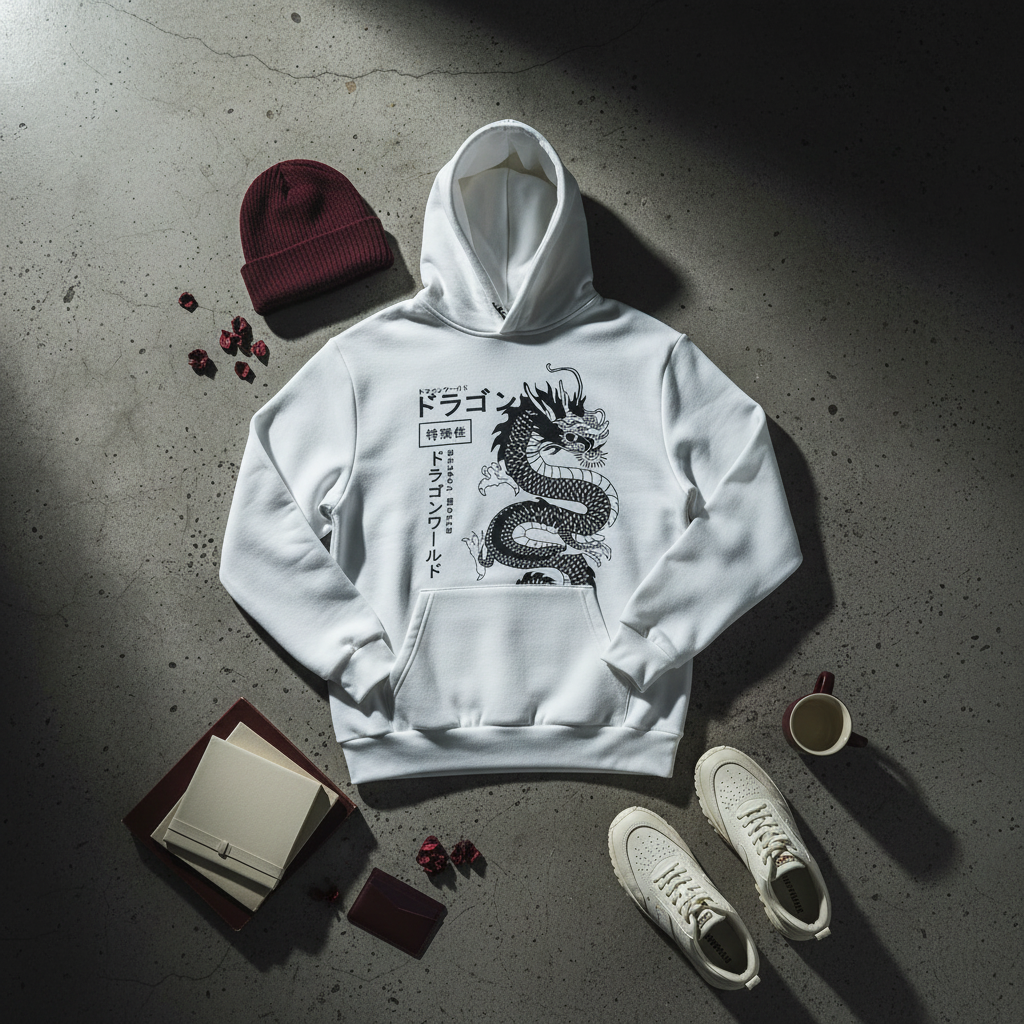 Trendy Graphic Pocket Hoodie