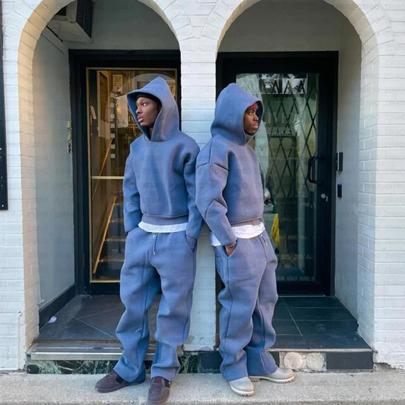 NYXOOO Solid Color Sweatsuit Set - Premium Minimalist Streetwear