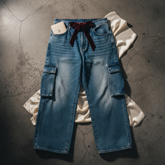 Y2K Wide Leg Cargo Jeans